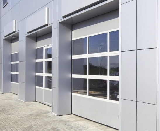 Панорамные ворота Алютех Alutrend в Нарткале